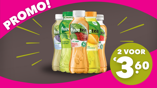 Fuze Tea 40cl 2 voor € 3,60